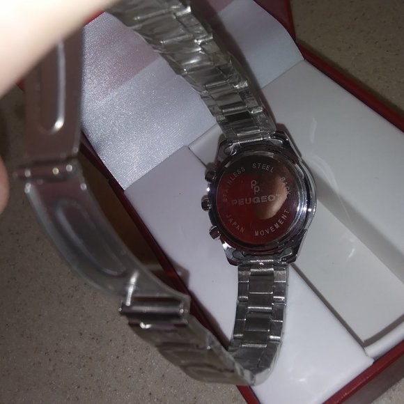 Peugeot Watch Women Silver Tone NOS Vintage
